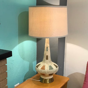 1950s Chalkware Lamp