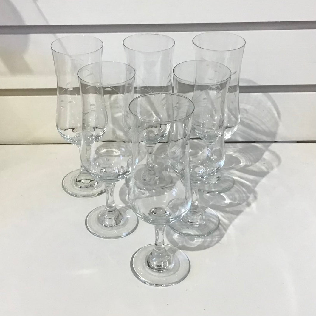 Set of 6 Parfait style Cocktail Glasses