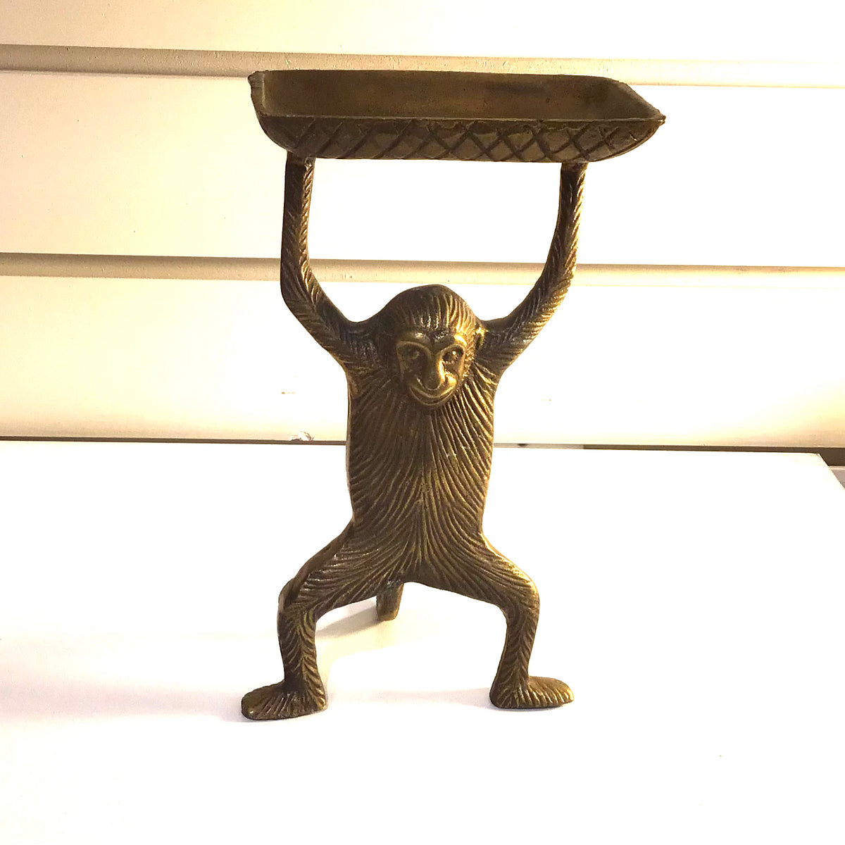 Vintage Brass Monkey Card Holder ethel20th