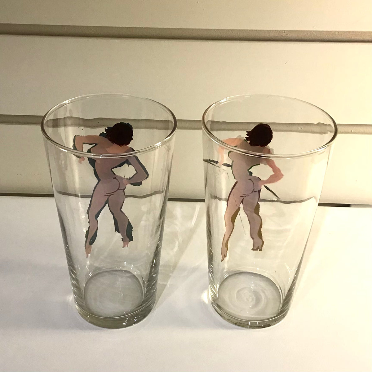 Pair of Handpainted “Nudie” Glasses – ethel20th