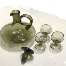 Load image into Gallery viewer, Smoked Glass Decanter Set