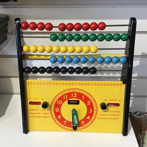 Vintage Children’s Abacus & Clock