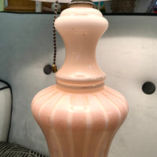 Load image into Gallery viewer, 1950s Pink Glass Table Lamp