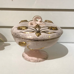 Lefton Pink Ceramic Trinket Dishes.