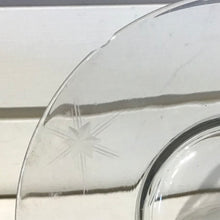 Load image into Gallery viewer, Set of 6 Etched Snowflake Glass Side Plates