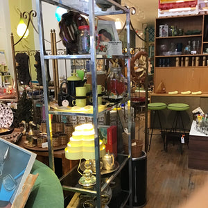 1970s Chrome Frame & Smoked Glass Shelving