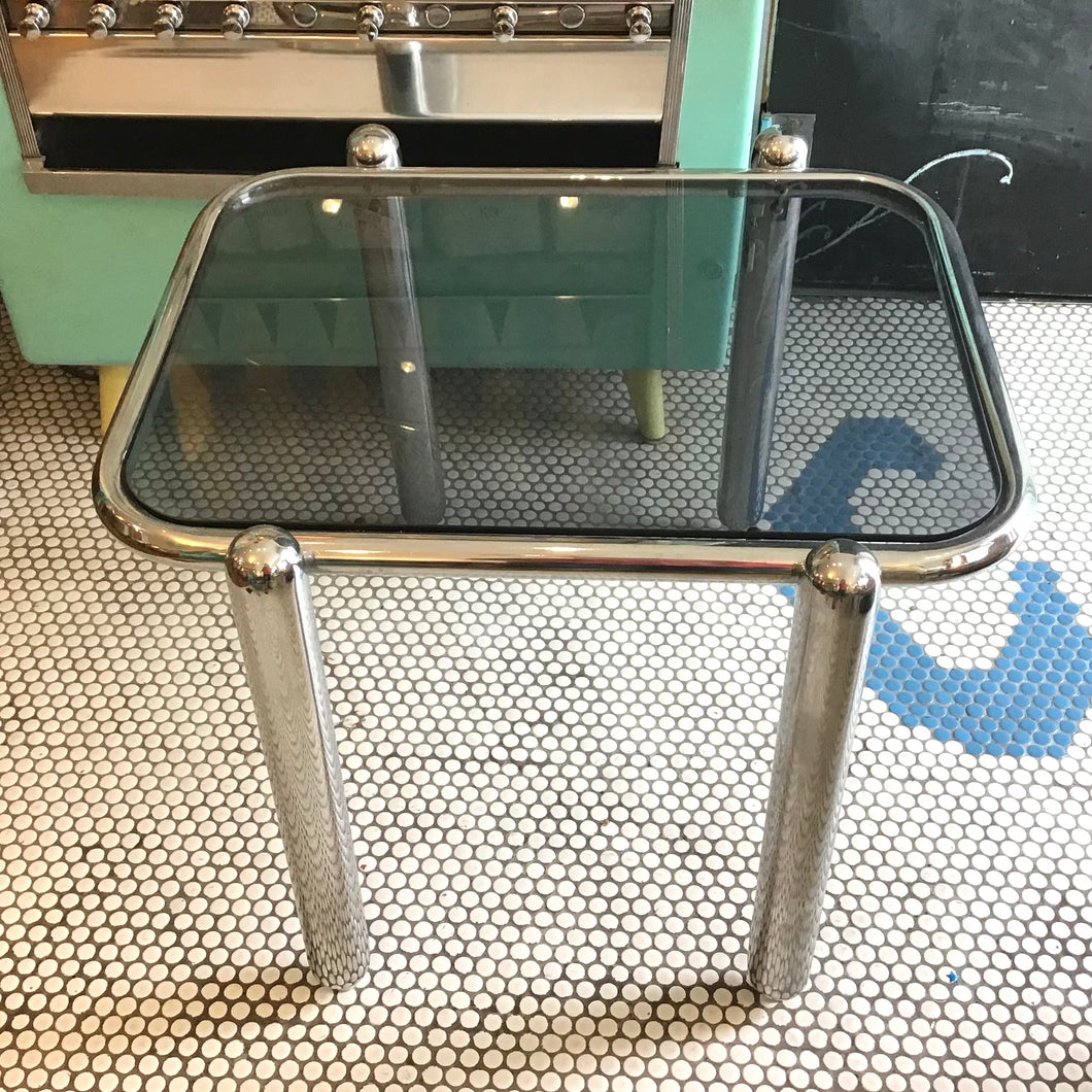 1970s Chrome Frame Side Table