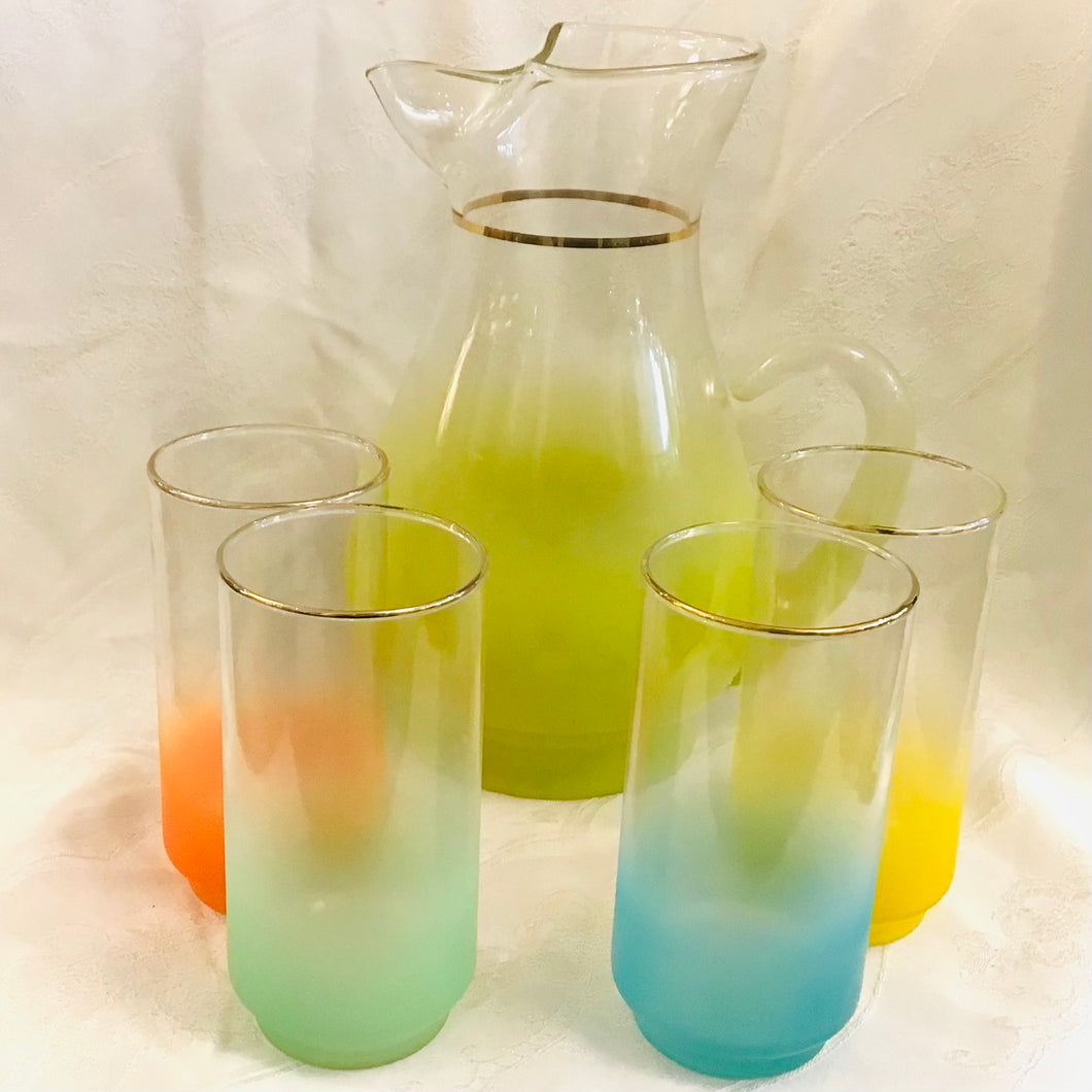 1960s Blendo Pitcher & Glasses