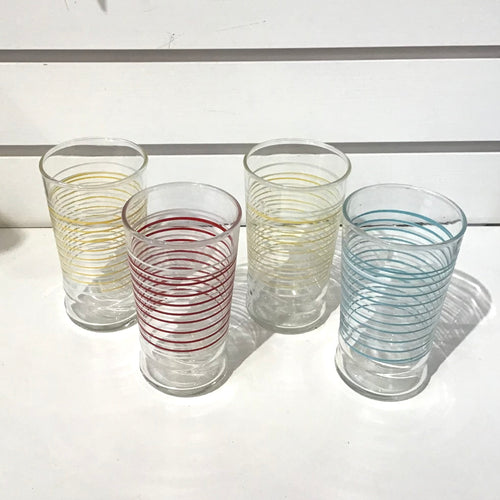 Set of 4 Striped Tumblers