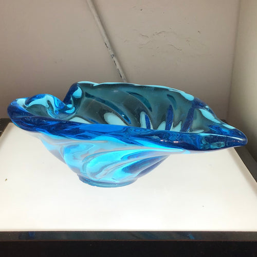 Blue Stretch Glass