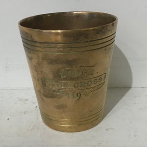 Brass Mason’s Shot Glass