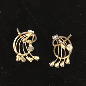 Rhinestone Screw Back Earrings