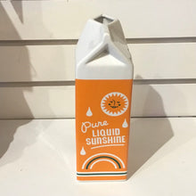 Load image into Gallery viewer, Ceramic Orange Juice Carton Vase