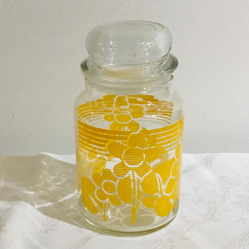 1980s Glass Canister
