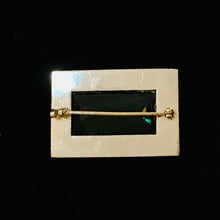Load image into Gallery viewer, Vintage Art Deco Faux Emerald Brooch
