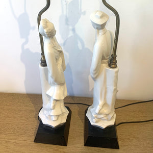 Pair of Classic Asian Figural Lamps