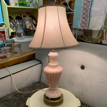 Load image into Gallery viewer, 1950s Pink Glass Table Lamp