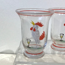 Load image into Gallery viewer, Handpainted Rooster Shot Glasses