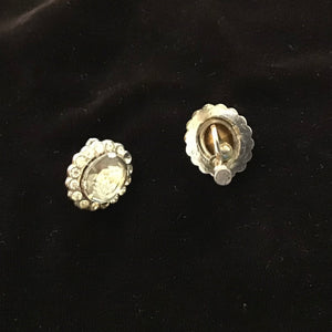 Vintage Rhinestone Screw Back Earrings