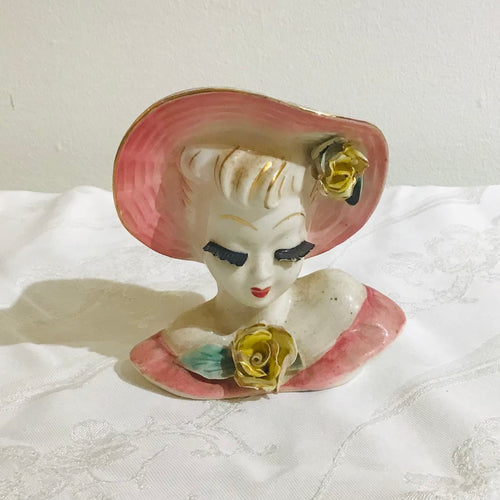 1950s Napco Lady Head Vase