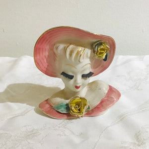 1950s Napco Lady Head Vase