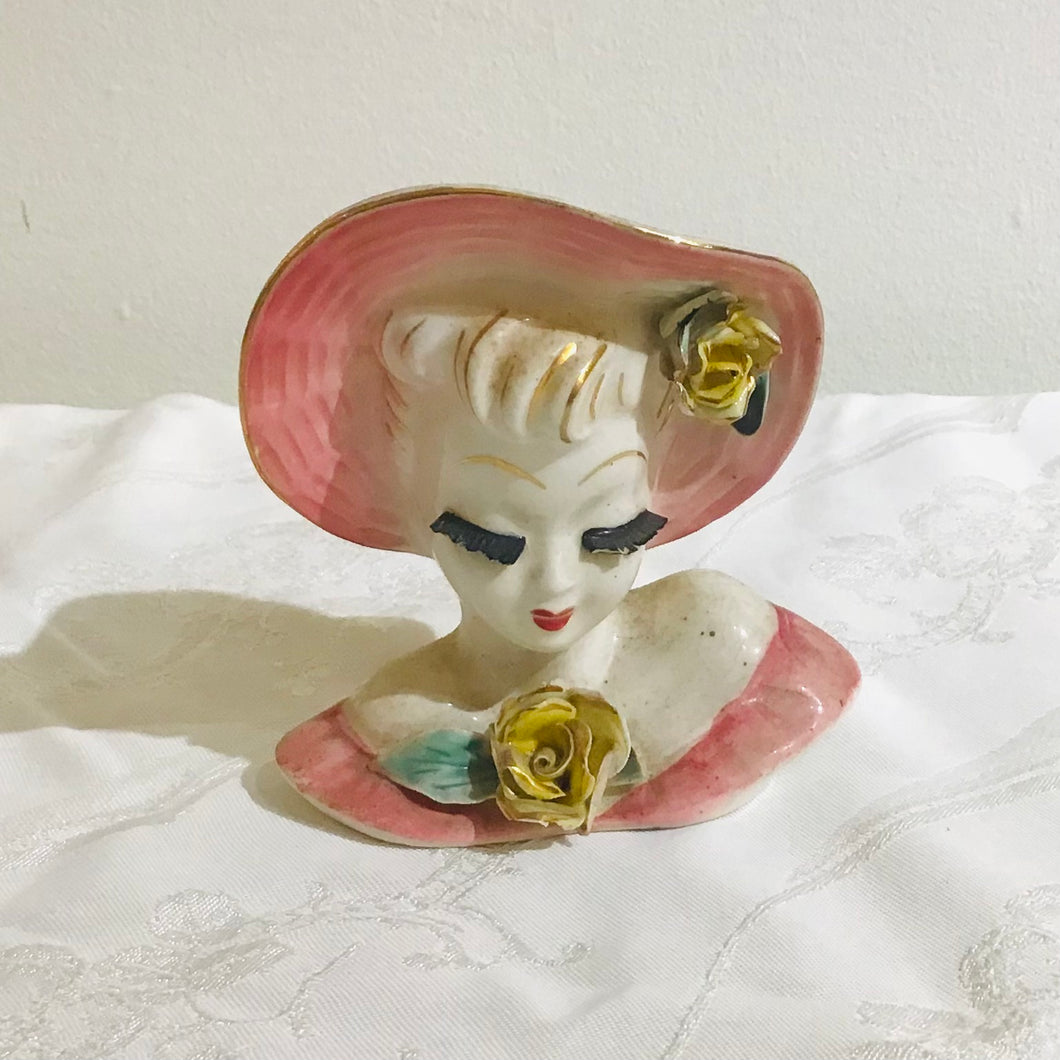 1950s Napco Lady Head Vase