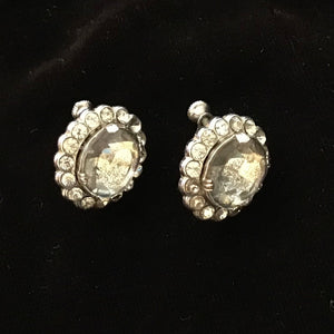 Vintage Rhinestone Screw Back Earrings