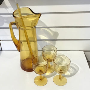 Amber Glass Cocktail Set