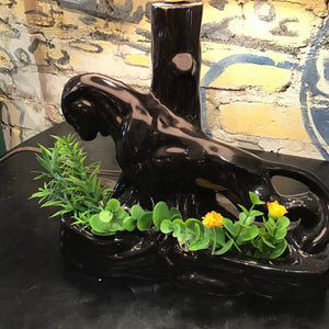 Kitschy Fifties Ceramic Panther Lamp
