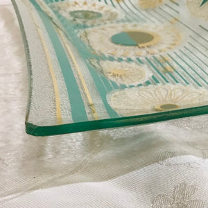 Vintage Fred Press Divided Glass Snack Tray