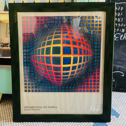 Vintage Vasarely Print from The Albright-Knox Art Gallery