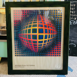Vintage Vasarely Print from The Albright-Knox Art Gallery