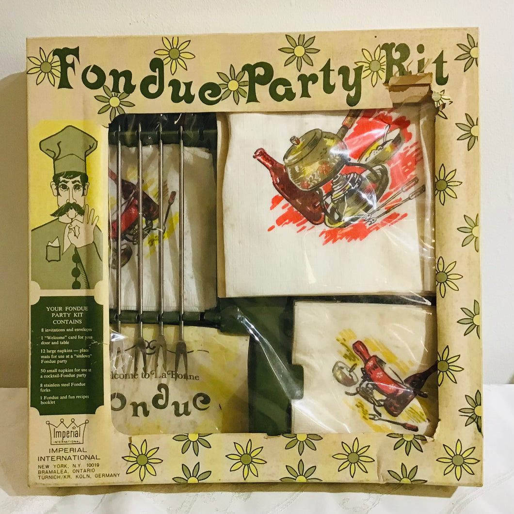 Vintage Fondue Party Kit