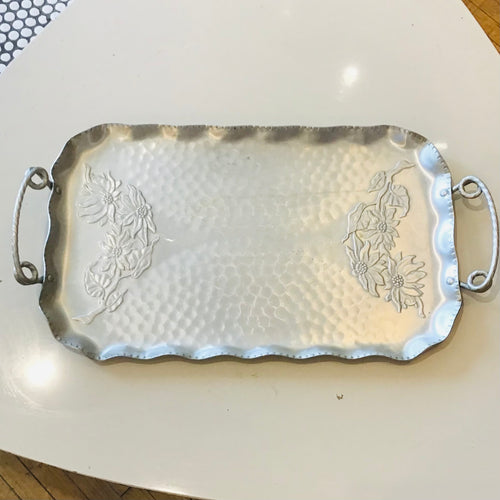 Hammered Aluminum Serving Tray