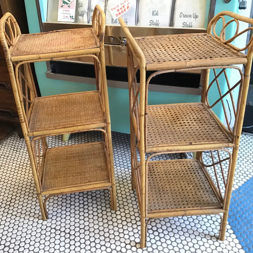 Vintage Bamboo Bookshelves