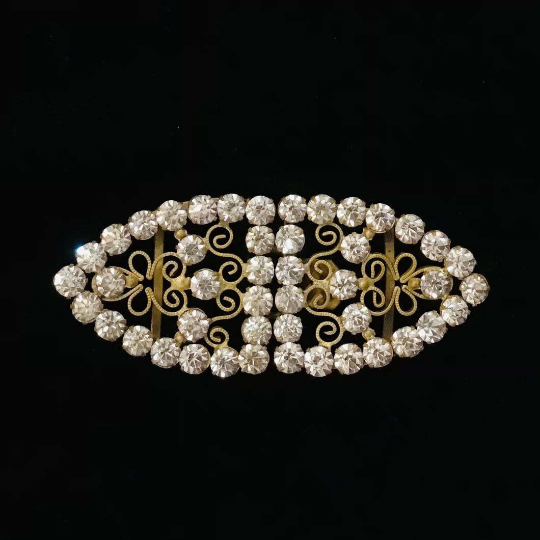 Vintage Rhinestone Belt Buckle