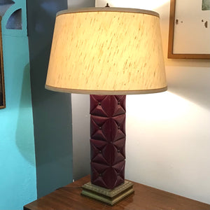 Vintage Lamp with Faux Tufted Tiles