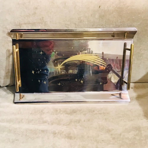 Vintage Chrome Shooting Star Theme Tray