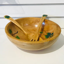 Load image into Gallery viewer, Vintage Wooden Salad Bowl Set