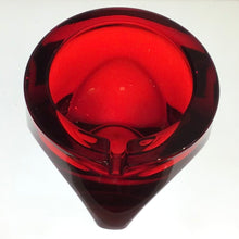 Load image into Gallery viewer, Vintage Ruby Red Viking Glass Ashtray