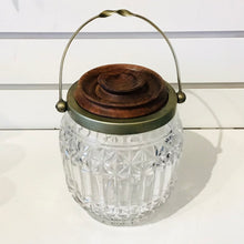 Load image into Gallery viewer, Vintage Pressed Glass Biscuit Jar