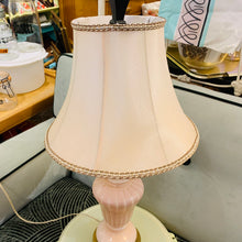 Load image into Gallery viewer, 1950s Pink Glass Table Lamp