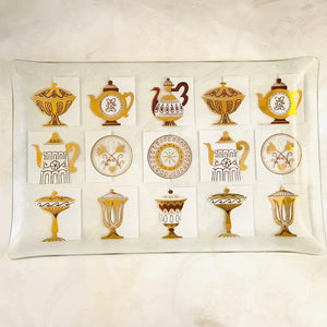 MCM Inland Glass Serving Platter