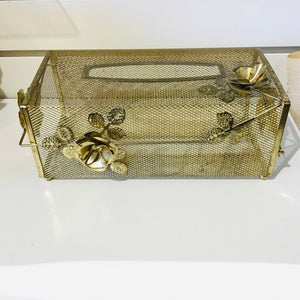 Brass Mesh Tissue Box Cover