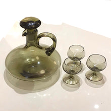 Load image into Gallery viewer, Smoked Glass Decanter Set