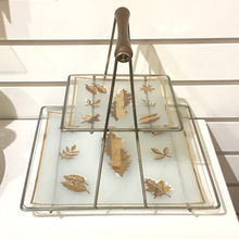 Load image into Gallery viewer, Vintage Libbey Glassware Two Tiered Snack Tray