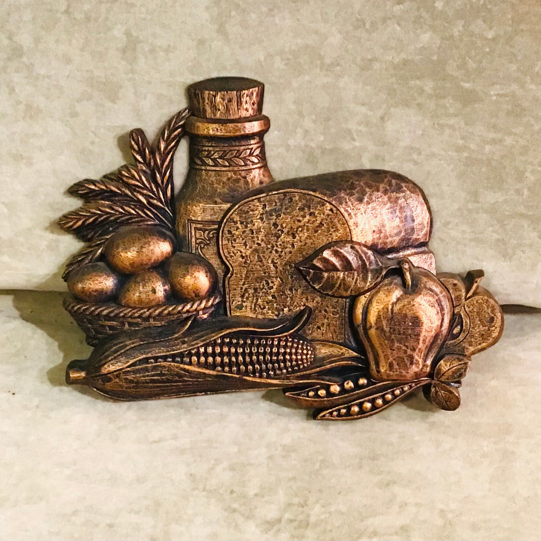 1970s Syroco Kitchen Bounty Wall Plaques