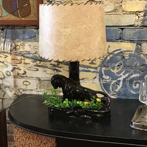 Kitschy Fifties Ceramic Panther Lamp