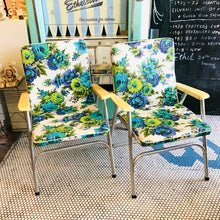 Load image into Gallery viewer, Vintage Folding Aluminum Lawn Chairs