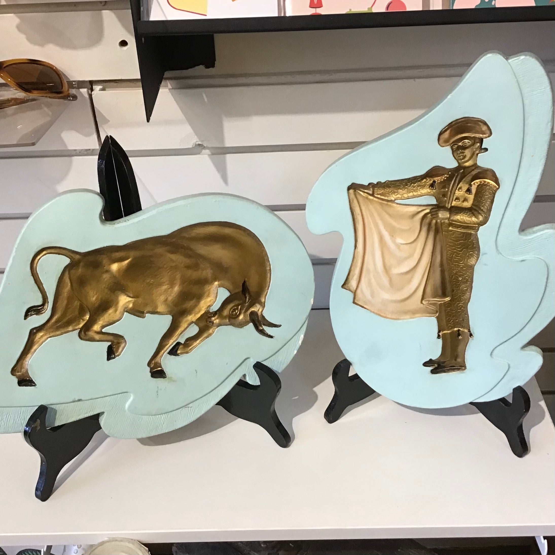 Vintage Chalkware Matador & Bull Pair – ethel20th